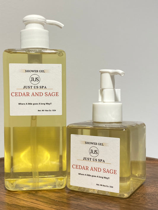 CEDAR AND SAGE BODY WASH 8 OZ